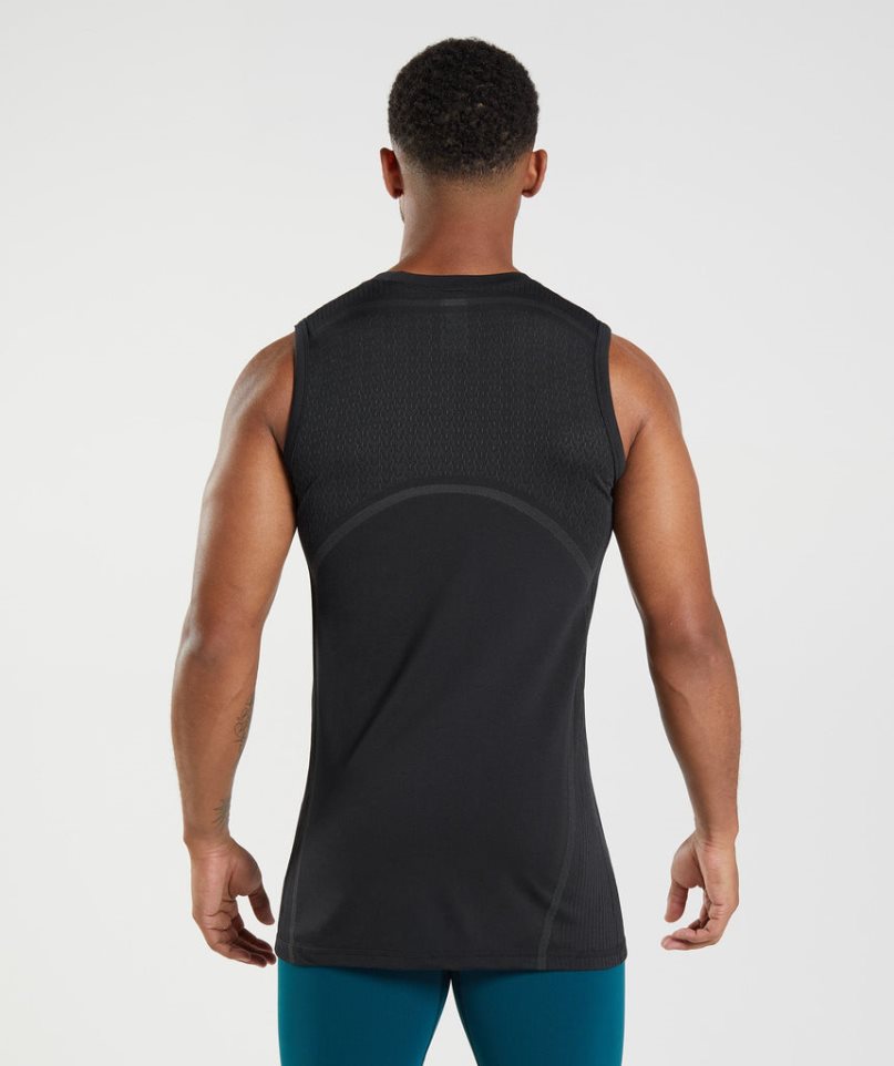 Men's Gymshark 315 Seamless Tanks Black | CA 581N30